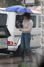 HILARY DUFF Out on a Rainy Day in Los Angeles 01/05/2016