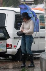 HILARY DUFF Out on a Rainy Day in Los Angeles 01/05/2016