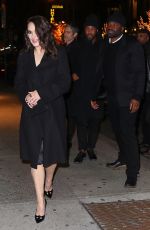 WINONA RYDER Night Out in New York 01/18/2016