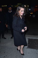 WINONA RYDER Night Out in New York 01/18/2016