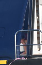 KENDALL JENNER in Bikini on the Yacht in St. Barts 01/01/2016