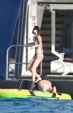 KENDALL JENNER in Bikini on the Yacht in St. Barts 01/01/2016