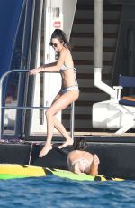 KENDALL JENNER in Bikini on the Yacht in St. Barts 01/01/2016