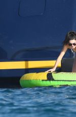 KENDALL JENNER in Bikini on the Yacht in St. Barts 01/01/2016