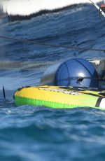 KENDALL JENNER in Bikini on the Yacht in St. Barts 01/01/2016