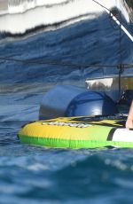 KENDALL JENNER in Bikini on the Yacht in St. Barts 01/01/2016