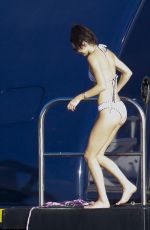 KENDALL JENNER in Bikini on the Yacht in St. Barts 01/01/2016