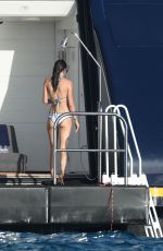 KENDALL JENNER in Bikini on the Yacht in St. Barts 01/01/2016