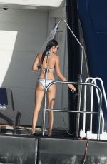 KENDALL JENNER in Bikini on the Yacht in St. Barts 01/01/2016