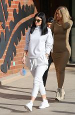 KOURTNEY and KHLOE KARDASHIAN and KYLE JENNER Shooting Scenes in Calabasas 01/22/2016