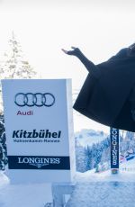 IRINA SHAYK at Hahnenkamm Race Starting Booth in Kitzbuehel, Austria 01/22/2016