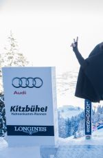 IRINA SHAYK at Hahnenkamm Race Starting Booth in Kitzbuehel, Austria 01/22/2016