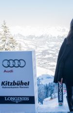 IRINA SHAYK at Hahnenkamm Race Starting Booth in Kitzbuehel, Austria 01/22/2016