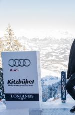 IRINA SHAYK at Hahnenkamm Race Starting Booth in Kitzbuehel, Austria 01/22/2016