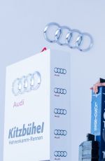 IRINA SHAYK at Hahnenkamm Race Starting Booth in Kitzbuehel, Austria 01/22/2016