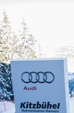 IRINA SHAYK at Hahnenkamm Race Starting Booth in Kitzbuehel, Austria 01/22/2016