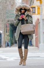 IRINA SHAYK Out and About in New York 01/14/2016