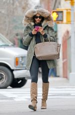 IRINA SHAYK Out and About in New York 01/14/2016