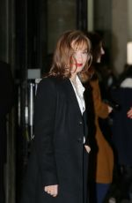 ISABELLE HUPPERT Arrives at Giorgio Armani Prive Haute Couture 2016 Fashion Show in Paris 01/26/2016