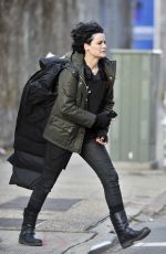JAIMIE ALEXANDER on the Set of Blindspot in New York 01/18/2016