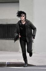 JAIMIE ALEXANDER on the Set of Blindspot in New York 01/18/2016