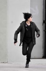 JAIMIE ALEXANDER on the Set of Blindspot in New York 01/18/2016