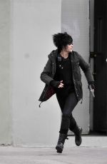 JAIMIE ALEXANDER on the Set of Blindspot in New York 01/18/2016