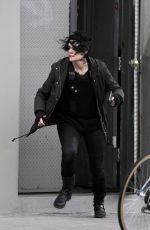JAIMIE ALEXANDER on the Set of Blindspot in New York 01/18/2016