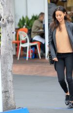 JAMIE CHUNG Walks Her Dog Out in Los Angeles 01/19/2016
