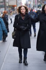 JENNA FISCHER Out and About in Manhattan 01/20/2016