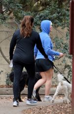 JENNIE GARTH Walks Her Dogs Out in Los Angeles 01/15/2016