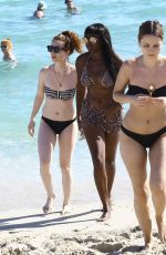 JESS GLYNNE in Bikini on the Beach in Miami 01/02/2016