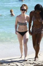 JESS GLYNNE in Bikini on the Beach in Miami 01/02/2016