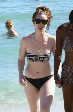 JESS GLYNNE in Bikini on the Beach in Miami 01/02/2016