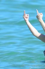 JESS GLYNNE in Bikini on the Beach in Miami 01/02/2016