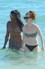 JESS GLYNNE in Bikini on the Beach in Miami 01/02/2016