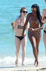 JESS GLYNNE in Bikini on the Beach in Miami 01/02/2016