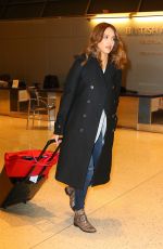 JESSICA ALBA at JFK Airport in New York 01/27/2016