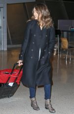 JESSICA ALBA at JFK Airport in New York 01/27/2016