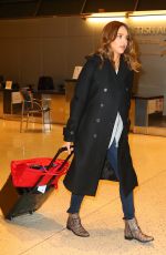JESSICA ALBA at JFK Airport in New York 01/27/2016