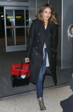 JESSICA ALBA at Los Angeles International Airport 01/27/2016
