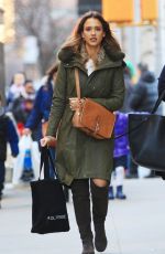 JESSICA ALBA Out Shopping in New York 01/27/2016
