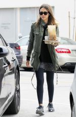 JESSICA ALBA Stops for Breakfast in West Hollywood 01/23/2016