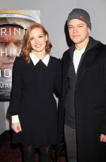 JESSICA CHASTAIN at The Martian Special Screening in New York 01/04/2016
