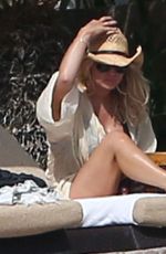 JESSICA SIMPSON in Bikini at a Pool in Cabo San Lucas 01/17/2016
