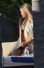 JESSICA SIMPSON in Bikini at a Pool in Cabo San Lucas 01/17/2016