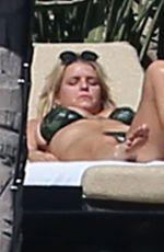 JESSICA SIMPSON in Bikini at a Pool in Cabo San Lucas 01/17/2016