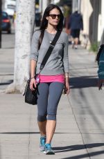 JORDANA BREWSTER in Leggings Out in West Hollywood 01/25/2016