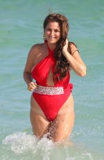 JOSIE GOLDBERG in Swimsuit at a Beach in Miami 12/31/2015