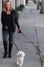 JULIE BENZ Walks Her Dogs Out in West Hollywood 01/25/2016